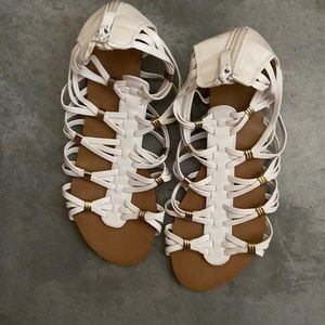 White sandals